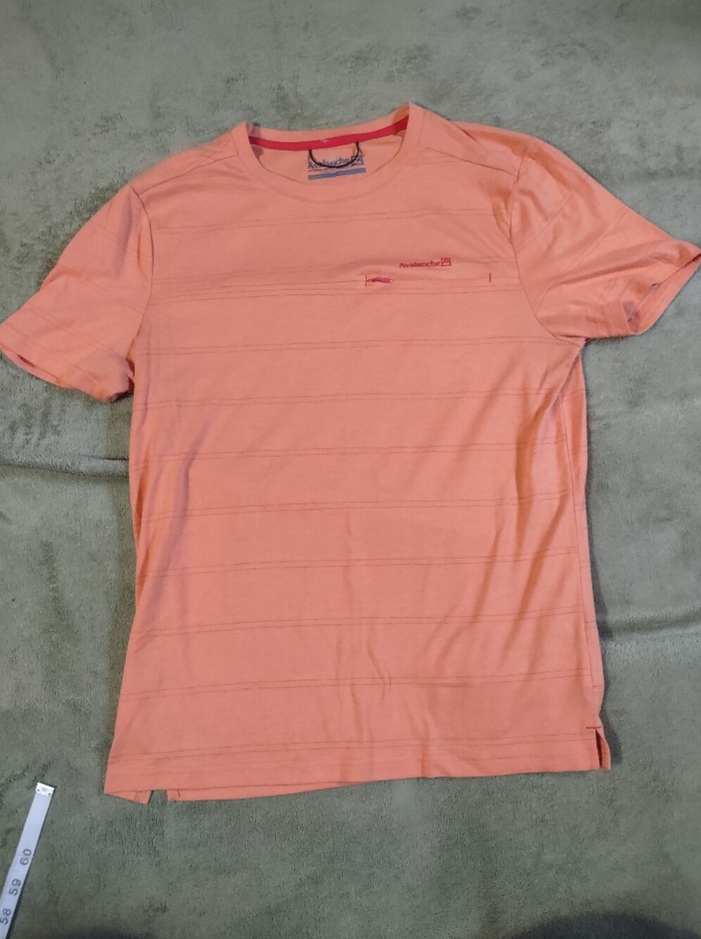 Avalanche Coral Orange Short Sleeve Crew Neck Tee Medium Men's shirt Biking